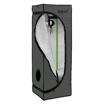 Тент для вирощування Zelsius MyHomeGrow Кімната для вирощування в приміщенні Гроубокс (40 x 40 x 160 см, Сірий) Сірий 40 x 40 x 160 см