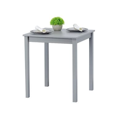 Скандинавський дерев&39яний стіл 68 x 68 см, обідній стіл, кухонний стіл, письмовий стіл, обідній стіл, стіл для домашнього офісу, стіл для дитячої кімнати, обідні столи, стіл для вітальні, стіл для навчання, маленький, сірий, 68 x 68 x 75 см