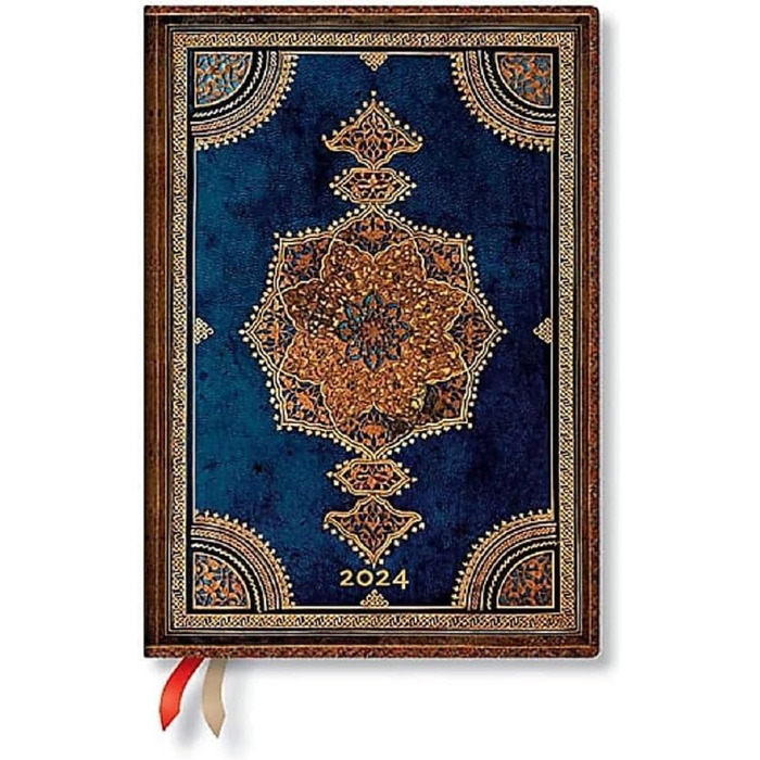 Паперові заготовки Flexi 12-Month Planner 2024 Safavid Indigo, Day-at-a-Time - міді (175 x 125), німецький