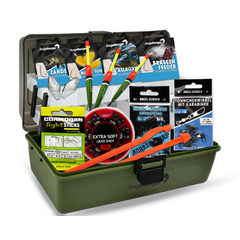 Ящик для риболовних снастей Angel Berger з рибальськими аксесуарами, рибальський кейс, базове рибальське спорядження, рибальський набір