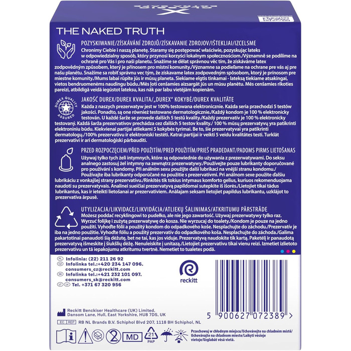 Презервативи Durex Classic Extra Safe, посилена товщина, з мастилом, 24 шт