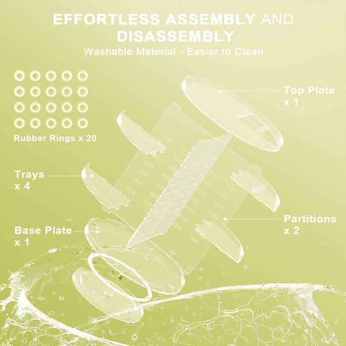 Організатор для косметики Auxmir Make Up, поворотний на 360 зберігання, макіяж-органайзер для комода туалетного столика система зб