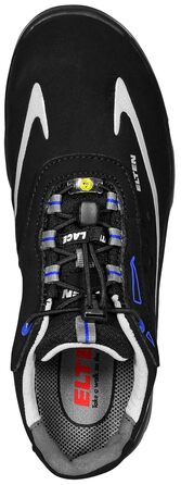 Захисне взуття ELTEN Rusher Low ESD S1, жіноче та чоловіче, текстильне, сталевий піднос, легке, спортивне, розмір 41, чорне, EU 41