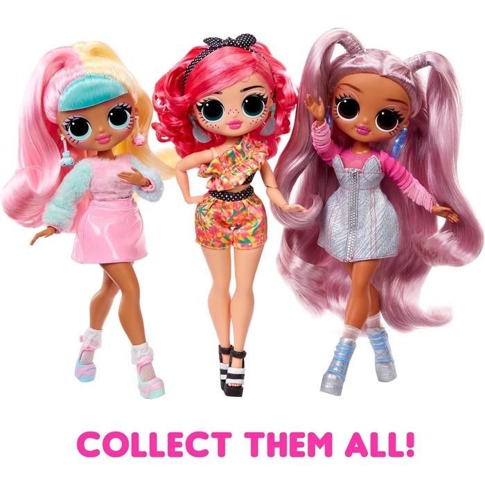 Сюрприз OMG Sweet Nails Fruit Shop Pinky Pops 15 сюрпризів, включаючи справжній лак для нігтів, накладні нігті, наклейки, блискітк