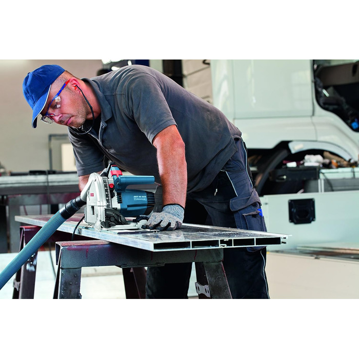 Професійна занурювальна пила Bosch GKT 55 GCE (потужність 1400 Вт, вкл. пиляльний диск Ø 165 мм, вкл. циркулярне пиляльне полотно