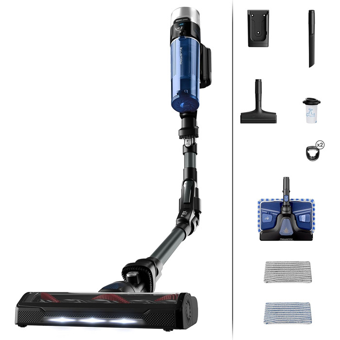 Акумуляторний пилосос на паличці 100 Вт повітря знімний акумулятор до 45 хв. роботи компактний гнучкий шарнір світлодіодна насадка