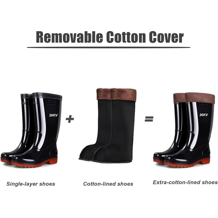 Діелектричні чоботи HAIXHX, з флісовою підкладкою, ізольовані для високої напруги, ізотермічні, із захистом від ураження електричним струмом 10/20 кВ для роботи на промислових повітряних лініях, 20 кВ, розмір 24 EU