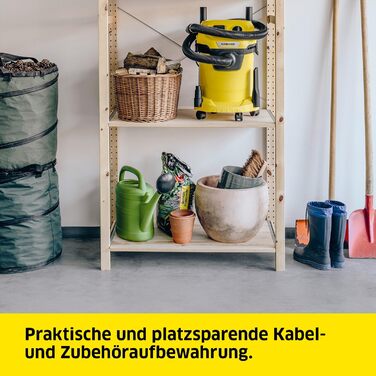 Пилосос для сухого та вологого прибирання Krcher WD 3 P V-19/4/20, вкл. картриджний фільтр, флісовий фільтрувальний мішок, 1000 Вт