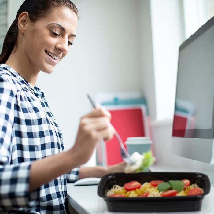 Набір контейнерів для приготування їжі, 10 шт., 1 секція, 1000 мл, придатні для мікрохвильової печі, герметичні, чорного кольору