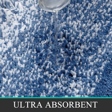 Комплект килимків для ванної з 3 предметів, м&39який килимок для душу з високим ворсом, килимок для ванної, килимок для туалету, можна прати в пральній машині, нековзний комплект килимків для туалету, килимок для ванної, килимок для ванної кімнати, синій,