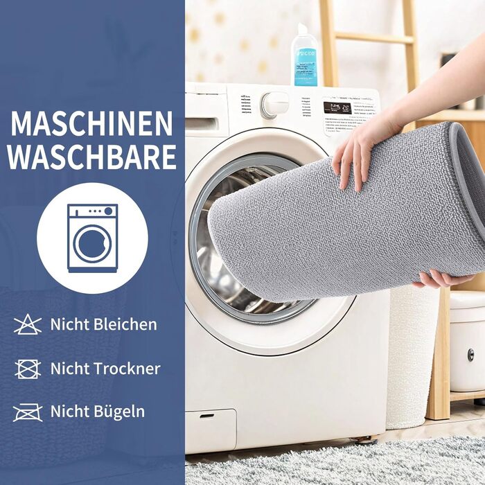 Килимок для ванної кімнати Homaxy з піни з ефектом пам&39яті, м&39який килимок для ванної, нековзний, можна прати, товстий килимок для ванної, абсорбуючий килимок для ванної, килимок для душу для ванної кімнати - 40x60 см, сірий