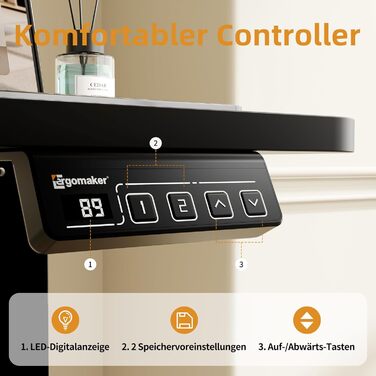 Електрично регульований по висоті стіл 8060 см Невеликий стоячий стіл з 2-секційною стільницею, стіл з регульованою висотою для домашнього офісу, чорний (каркас стільниця) 80 x 60 см Чорний