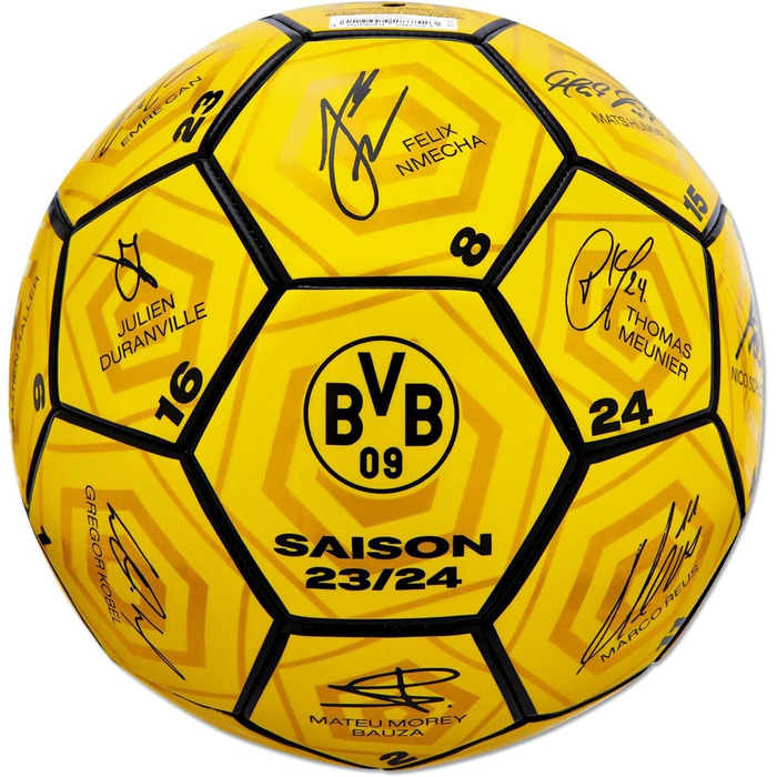 Футбольний м'яч Боруссія Дортмунд Унісекс Молодь BVB Signature Ball 2023/24 Футбол, Жовтий, 5 Одиночний