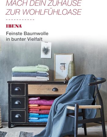 Ковдра Ibena Stockholm з органічної вовни 140x200 см - 100 бавовна, зроблено в Німеччині, бавовняна ковдра сірого кольору, світло-сіра, двоколірна 140 x 200 см сірого кольору