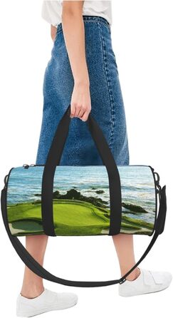 Спортивна сумка, дорожня сумка, пляжна сумка, для гольфу, з принтом, сумка на нічліг, чорна, універсальний розмір, сумка для подорожей