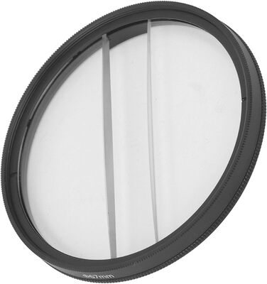 Фільтр телескопа Half Moon, фільтр спеціальних ефектів камери, подвійний Half Moon Glass розділений діоптрійний фільтр для дзеркальних фотокамер (82 мм)
