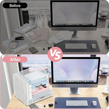 Органайзер для робочого столу з тримачами для файлів, 5-ярусний сітчастий лоток для паперу з тримачем для ручок та шухлядою для канцелярського приладдя, білий