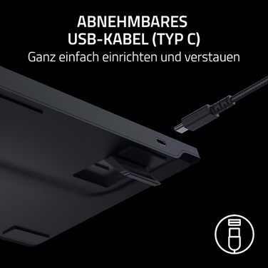 Оптична низькопрофільна ігрова клавіатура (лінійні оптичні перемикачі, гіпершвидкісний бездротовий зв'язок, USB-C, лазерне гравіюв