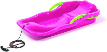 Санки NEUSTANLO Race Bob, пластикові, з гальмівним важелем, рожеві
