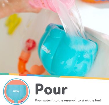 Іграшка для ванни Nuby Wacky Waterworks з присоскою, когнітивний розвиток для дітей, інтерактивна водна іграшка, весела та розвива