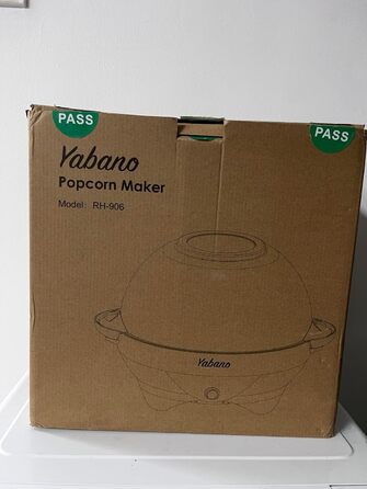 Машина для попкорну Yabano для дому, машина для виготовлення з цукром та олією, знімна нагрівальна поверхня, поппер для попкорну 5 л, антипригарне покриття, велика кришка як сервірувальна страва, компактне зберігання червоне