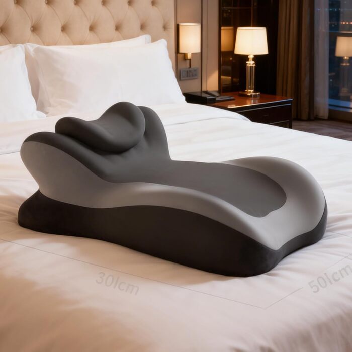 Преміальна подушка для читання ергономічна конструкція з піни з памяттю форми, забезпечує комфортне сидіння в ліжку, сприяє розслабленому вертикальному відпочинку, покращує положення тіла завдяки багатофункціональному чорному кольору