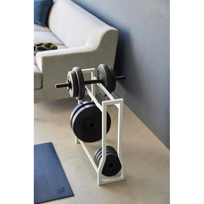 Стійка для гантелей Yamazaki 1963 TOWER, біла, сталь/силікон, 52 x 17 x 54,3 см, біла