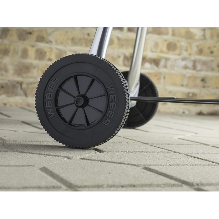 Гриль для вугілля Weber Compact Kettle, діаметр решітки 47 см, решітка для барбекю з порцеляновою емальованою кришкою та чайником,