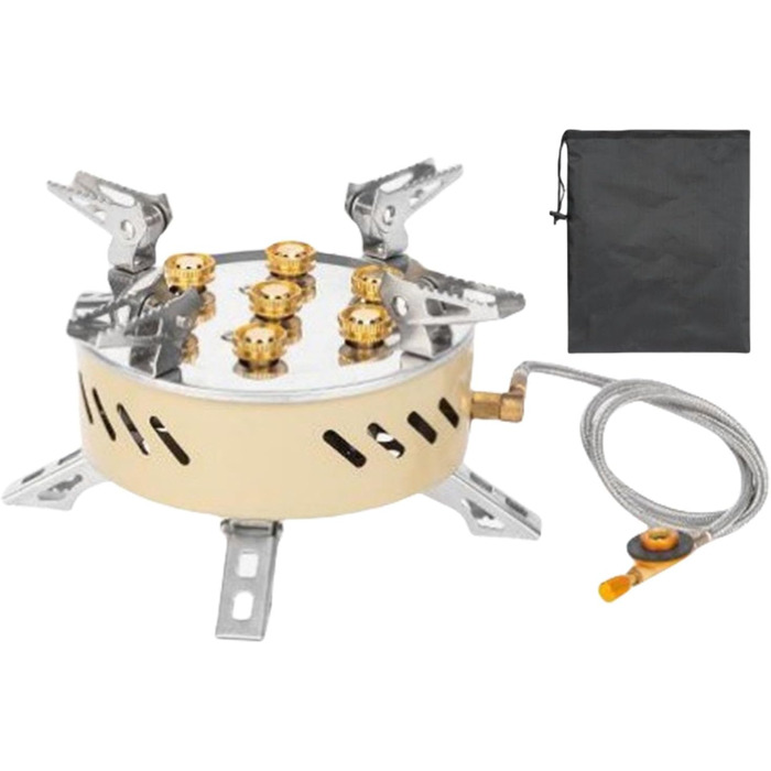 Міцний газовий пальник для кемпінгу, зручна плита для подорожей, кемпінг на свіжому повітрі для походів та пляжних вечірок, вітростійке портативне спорядження