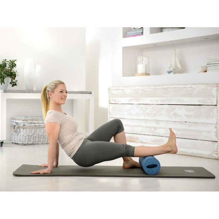 Міофасційний валик SISSEL Фасційний валик з виїмкою для захоплення Фасційний валик для спини 40 см Ергономічний для спини та хребта Пінопластовий валик з матеріалу EPP Міцний та стабільний за розмірами, синій