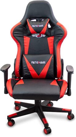 Ігрове крісло Lacestone Patiomage, обертове крісло, ігрове крісло, комп&39ютерне ігрове крісло, ігрове крісло (червоне)