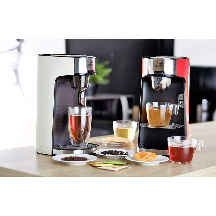 Чайник Senya SYBF-CM013-C, 1400, нержавіюча сталь, кремова чайна машина крем