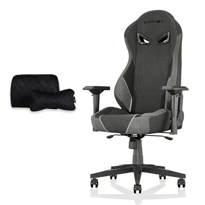 Геймерське крісло з підставкою для ніг та тканинним чохлом Ергономічне офісне крісло з 4D підлокітниками, підтримкою голови/попереку, регулюванням висоти, вантажопідйомністю 150 кг, зелено-сіре