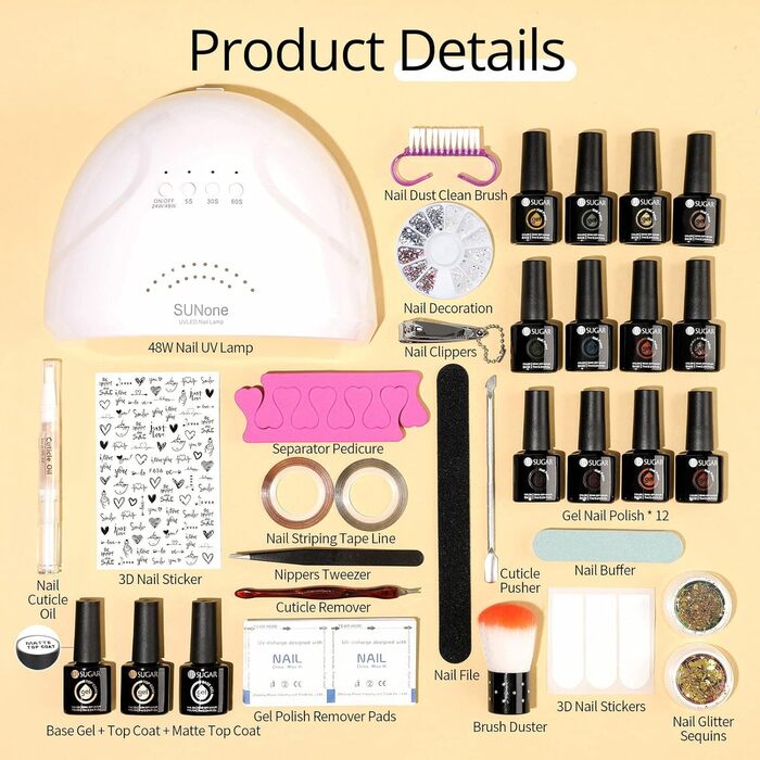 Стартовий набір UR SUGAR з лампою (12 кольорів)