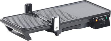 Електричний настільний гриль 2в1 з контактним грилем, пластина для гриля, 2 000 Вт (електричний гриль, балконний гриль, електричний)