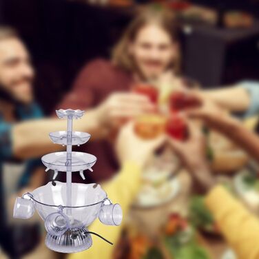 Універсальний фонтан для вечірок, багатофункціональний 3-шаровий декор столу, вилка EU для фуршету барбекю