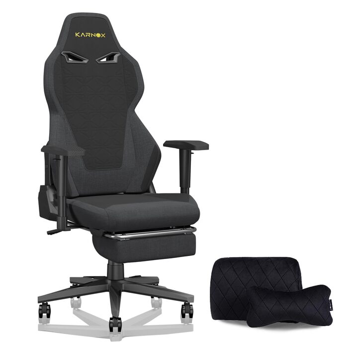 Ергономічне ігрове крісло з підставкою для ніг, тканинний чохол для дорослих, офісне крісло з високою спинкою, ігрове крісло для високих і важких людей з підголівником та поперековою опорою, гоночний стиль, 54x56x132 см