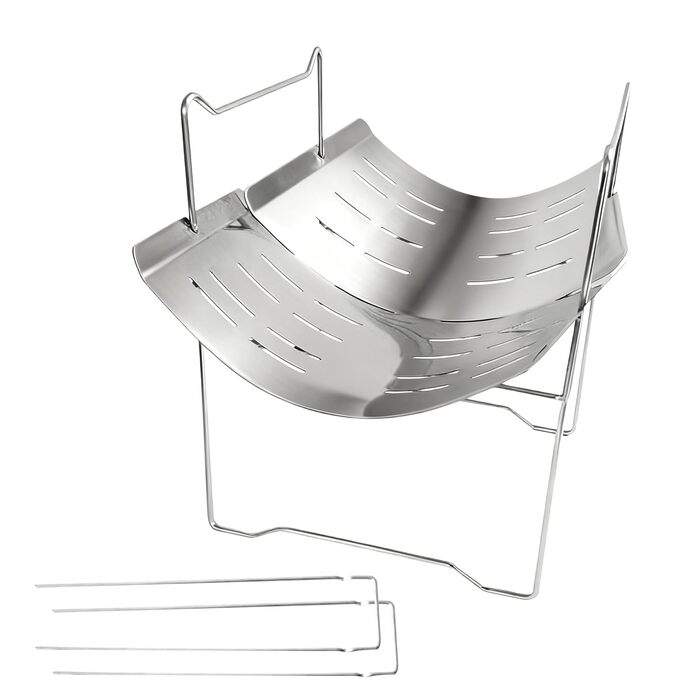 Підставка для багаття Складаний кемпінговий гриль з нержавіючої сталі Портативний для відкритих вогнищ Легкий для зберігання аксесуар для гриля, походів, кемпінгу, пікніків та пригод