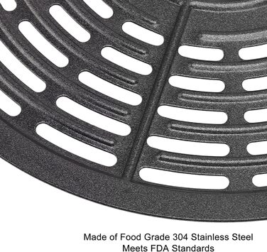 Змінна сковорода-гриль для фритюрниці, кругла, термостійка, з антипригарним покриттям, для фритюрниці, полиця, кошик, пластина для гриля, деко для хрустких продуктів, запасна частина Аксесуари для (22 см)