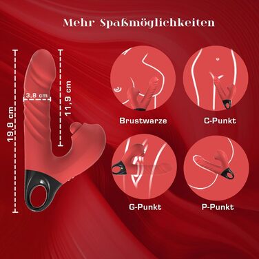 Фалоімітатор, функція штовхання вібратора, 3 в 1 G Spot Vibration для жінок, клітор, секс-іграшка для жінок, екстремальних пар, реалістичний силіконовий анальний фалоімітатор, секс-іграшка Budoli 3 шт. овхання 5 лизання 10 вібрацій