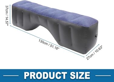 Автомобільний матрац, килимок для сну, надувний матрац для денного сну та подорожей, синій/сірий
