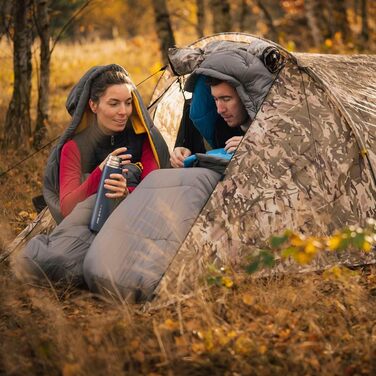 Спальний мішок Yate Mons XXL на 4 сезони для дорослих, розрахований на температуру -24C, 7-камерне порожнисте волокно, злегка водовідштовхувальний, 230x80 см, зимовий спальний мішок, спальний мішок для партнерів, спальний мішок для мам, блискавка зліва