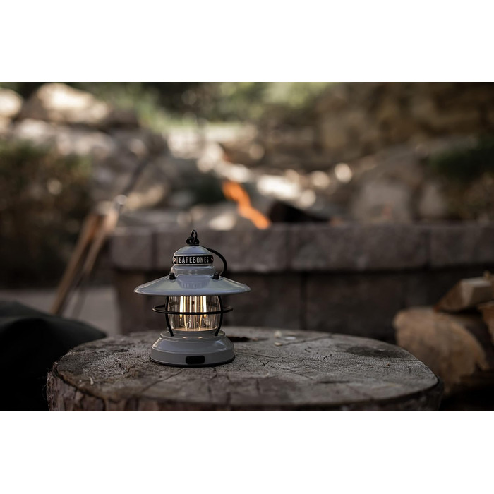 Міні-ліхтар Barebones Edison вінтажний світлодіодний вуличний ліхтар із регулюванням яскравості компактний, всепогодний вуличний світильник для походів, кемпінгу, риболовлі та домашнього декору (сланцево-сірий)