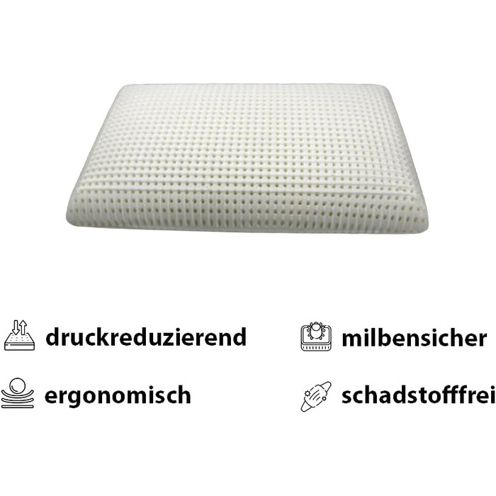 Ароматична подушка для шиї MAPE, в&39язкопружна термом&39яка пінопластова подушка зі 100 бавовняним чохлом (без запаху, 73 x 43 x 13,8 см) Без запаху 73 x 43 x 13,8 см