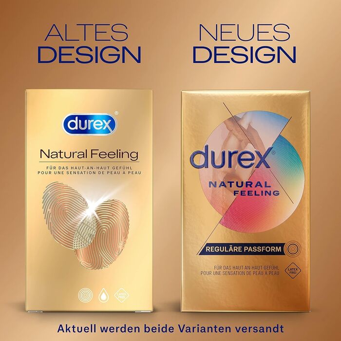 Презервативи Durex Natural Feeling, без латексу, ультратонкі, 2×8 шт