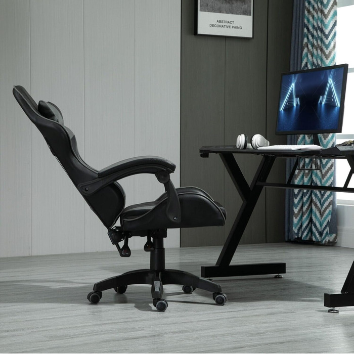 Ергономічне офісне крісло mcc direct, стілець для роботи, обертове крісло, ігрове крісло (сіре)