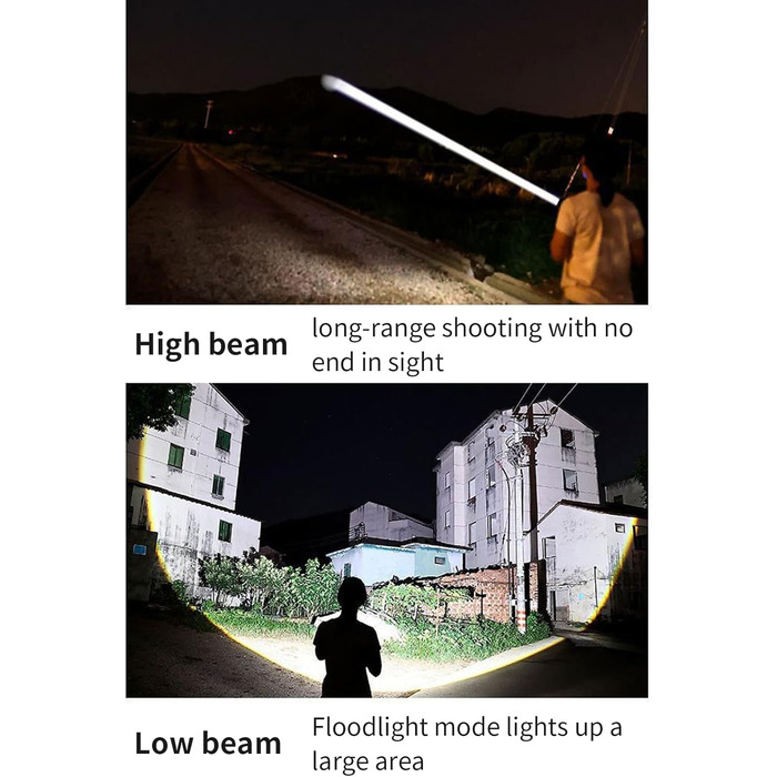 Міцний ліхтарик, багатофункціональний ручний ліхтарик, 4,2 x 17,6 см, міцний, ліхтарик на батарейках із ремінцем на зап&39ястя, аксесуар для роботи на свіжому повітрі, для походів, кемпінгу, полювання