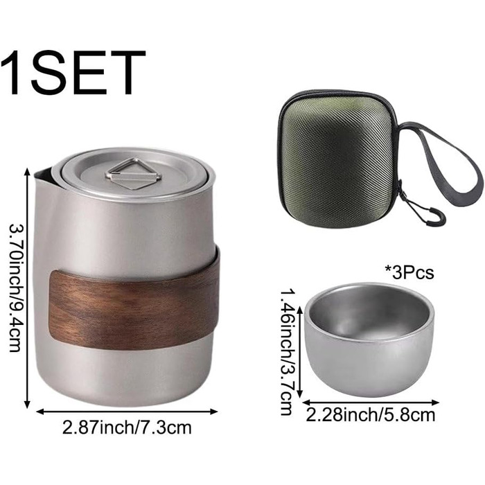 Чашка для заварювання чаю, ситечко для чаю, набір для кемпінгу, чайник для подорожей, портативний посуд для трав&39яного чаю та багато іншого