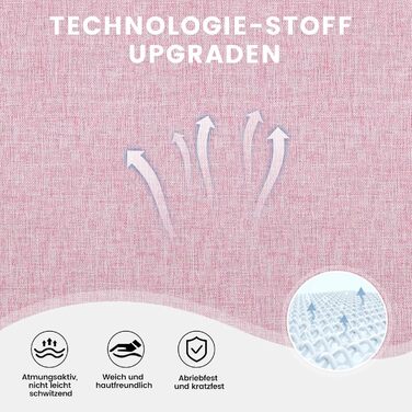 Тканина для ігрового крісла GTPLAYER, ігрове крісло з подушкою-пружиною Pocket Spring, ергономічне поворотне крісло, ігрове крісло з підставкою для ніг, вантажопідйомність 150 кг, рожево-білий