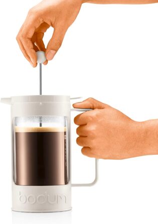 Кавоварка Bodum BEAN на 8 чашок (система фільтрів преса, ізольована, захист від протікання, 1,0 літра) Крем-крем 8 чашок